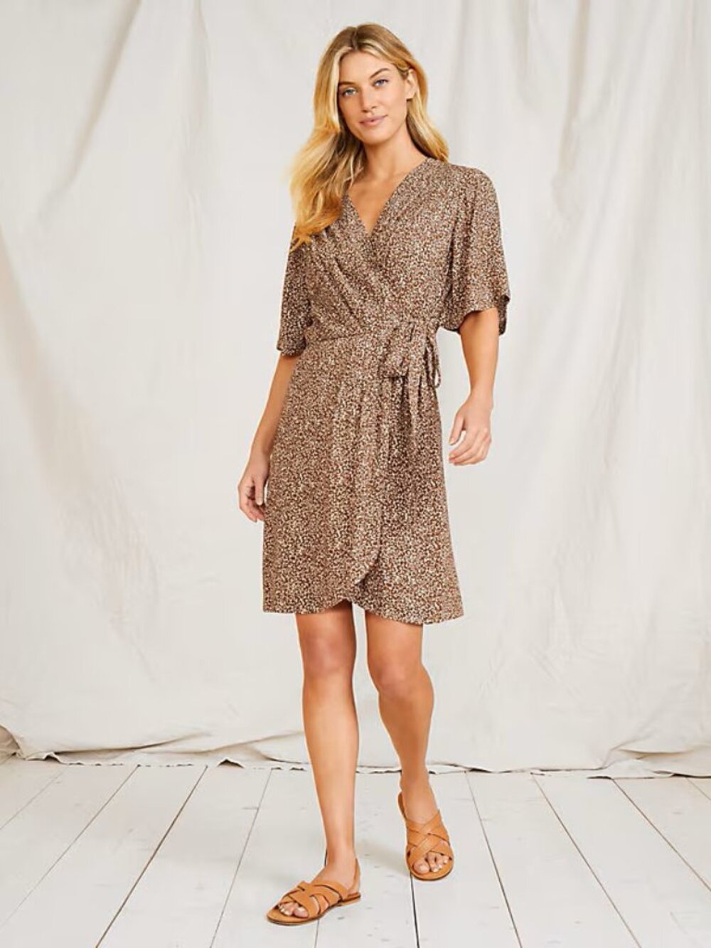 Garnet Hill Hazel Crepe Wrap Dress Sz 8 NWT